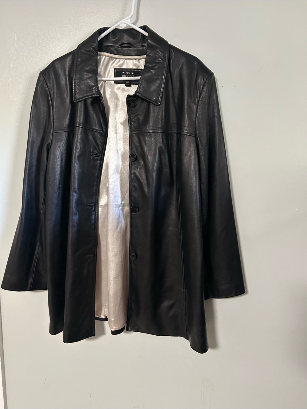 Wilsons Leather Women’s Black Button-Front Leather Jacket